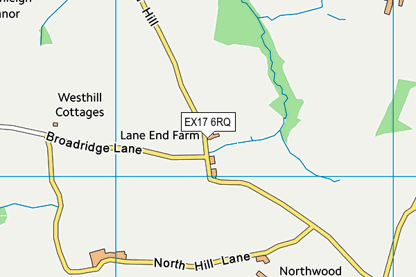 EX17 6RQ map - OS VectorMap District (Ordnance Survey) EX17 6RQ map - OS VectorMap District (Ordnance Survey)