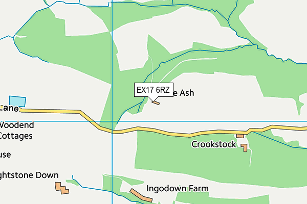 EX17 6RZ map - OS VectorMap District (Ordnance Survey) EX17 6RZ map - OS VectorMap District (Ordnance Survey)
