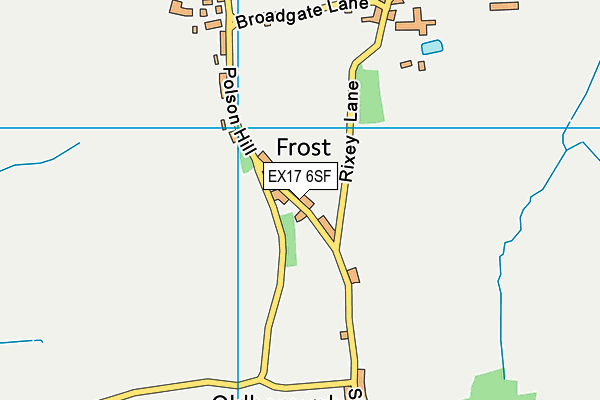 EX17 6SF map - OS VectorMap District (Ordnance Survey)