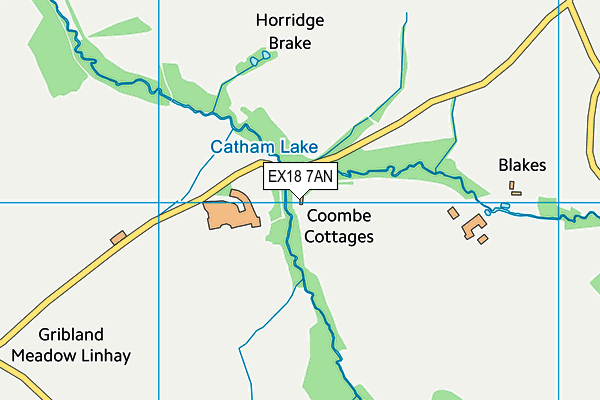 EX18 7AN map - OS VectorMap District (Ordnance Survey) EX18 7AN map - OS VectorMap District (Ordnance Survey)