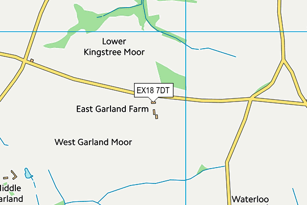 EX18 7DT map - OS VectorMap District (Ordnance Survey) EX18 7DT map - OS VectorMap District (Ordnance Survey)