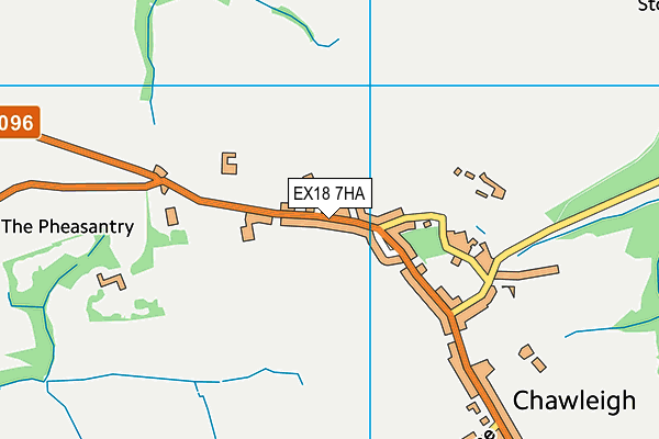EX18 7HA map - OS VectorMap District (Ordnance Survey) EX18 7HA map - OS VectorMap District (Ordnance Survey)