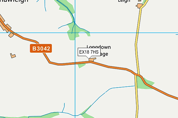 EX18 7HS map - OS VectorMap District (Ordnance Survey) EX18 7HS map - OS VectorMap District (Ordnance Survey)