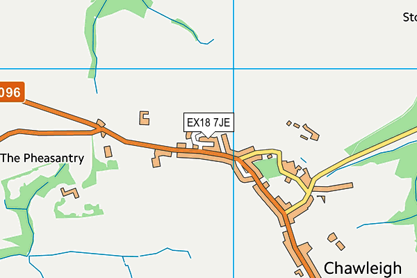 EX18 7JE map - OS VectorMap District (Ordnance Survey) EX18 7JE map - OS VectorMap District (Ordnance Survey)