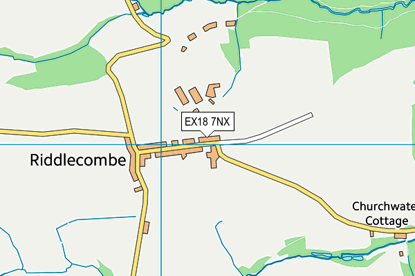 EX18 7NX map - OS VectorMap District (Ordnance Survey) EX18 7NX map - OS VectorMap District (Ordnance Survey)