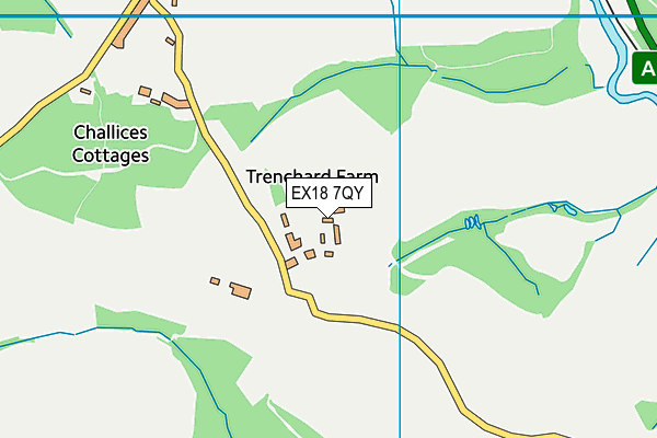 EX18 7QY map - OS VectorMap District (Ordnance Survey) EX18 7QY map - OS VectorMap District (Ordnance Survey)