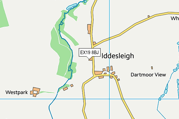 EX19 8BJ map - OS VectorMap District (Ordnance Survey) EX19 8BJ map - OS VectorMap District (Ordnance Survey)