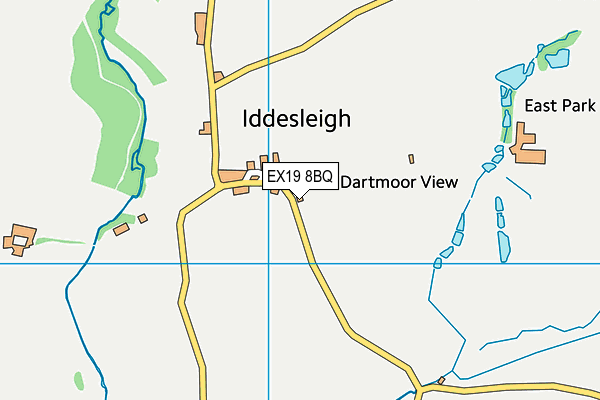 EX19 8BQ map - OS VectorMap District (Ordnance Survey) EX19 8BQ map - OS VectorMap District (Ordnance Survey)