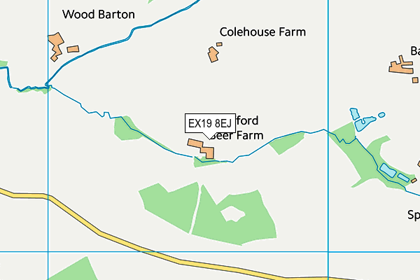 EX19 8EJ map - OS VectorMap District (Ordnance Survey) EX19 8EJ map - OS VectorMap District (Ordnance Survey)