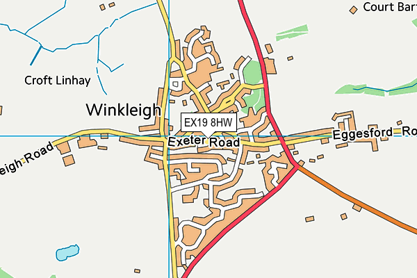 EX19 8HW map - OS VectorMap District (Ordnance Survey) EX19 8HW map - OS VectorMap District (Ordnance Survey)