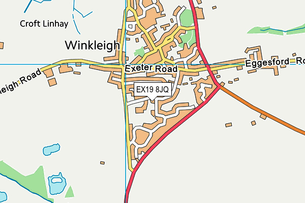 EX19 8JQ map - OS VectorMap District (Ordnance Survey)