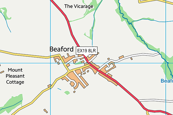 EX19 8LR map - OS VectorMap District (Ordnance Survey)