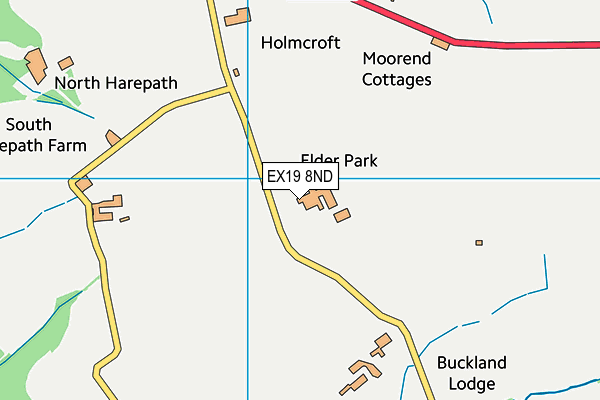 EX19 8ND map - OS VectorMap District (Ordnance Survey) EX19 8ND map - OS VectorMap District (Ordnance Survey)