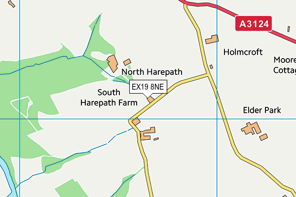 EX19 8NE map - OS VectorMap District (Ordnance Survey) EX19 8NE map - OS VectorMap District (Ordnance Survey)
