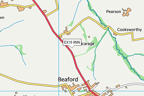 EX19 8NN map - OS VectorMap District (Ordnance Survey) EX19 8NN map - OS VectorMap District (Ordnance Survey)