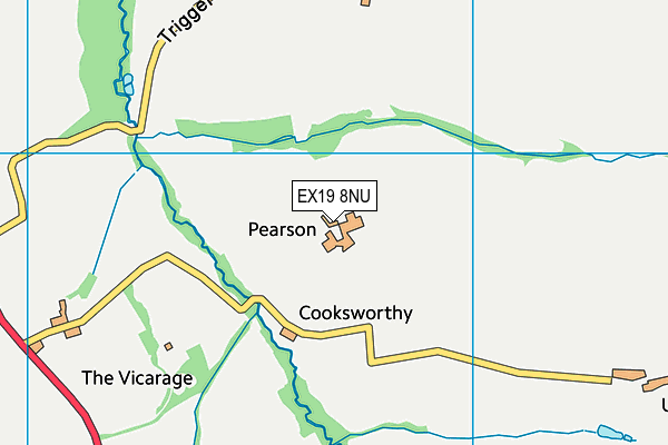 EX19 8NU map - OS VectorMap District (Ordnance Survey) EX19 8NU map - OS VectorMap District (Ordnance Survey)