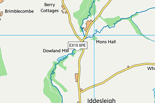 EX19 8PE map - OS VectorMap District (Ordnance Survey) EX19 8PE map - OS VectorMap District (Ordnance Survey)