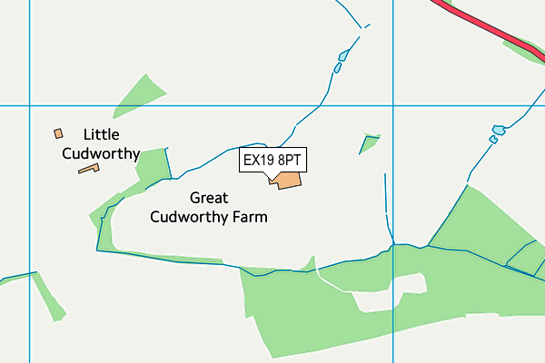 EX19 8PT map - OS VectorMap District (Ordnance Survey) EX19 8PT map - OS VectorMap District (Ordnance Survey)