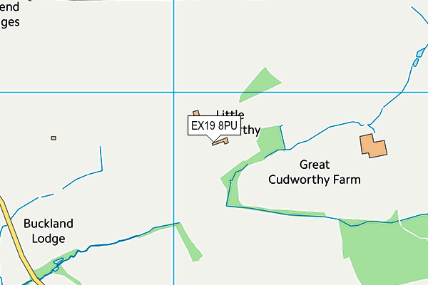 EX19 8PU map - OS VectorMap District (Ordnance Survey) EX19 8PU map - OS VectorMap District (Ordnance Survey)
