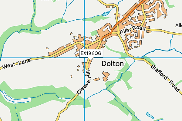 EX19 8QG map - OS VectorMap District (Ordnance Survey)