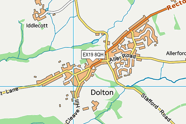 EX19 8QH map - OS VectorMap District (Ordnance Survey)