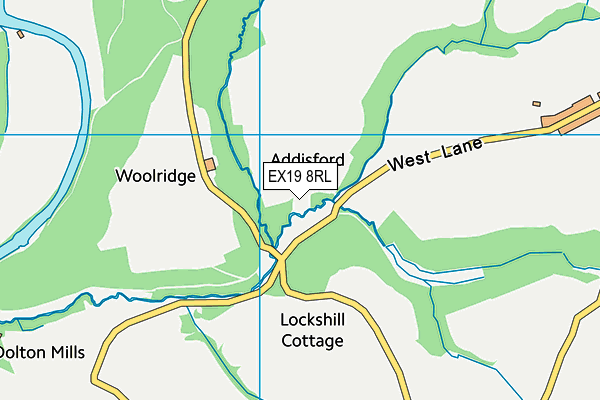 EX19 8RL map - OS VectorMap District (Ordnance Survey)