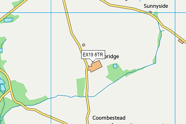 EX19 8TR map - OS VectorMap District (Ordnance Survey) EX19 8TR map - OS VectorMap District (Ordnance Survey)
