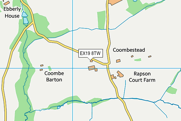 EX19 8TW map - OS VectorMap District (Ordnance Survey)