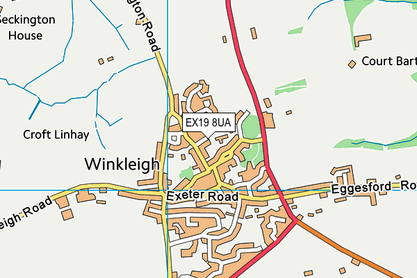 EX19 8UA map - OS VectorMap District (Ordnance Survey) EX19 8UA map - OS VectorMap District (Ordnance Survey)