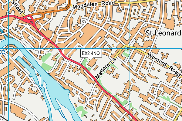 EX2 4NQ map - OS VectorMap District (Ordnance Survey) EX2 4NQ map - OS VectorMap District (Ordnance Survey)