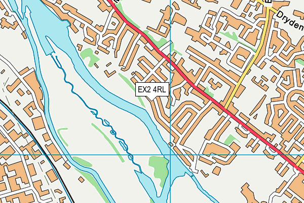 EX2 4RL map - OS VectorMap District (Ordnance Survey) EX2 4RL map - OS VectorMap District (Ordnance Survey)
