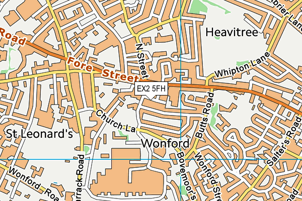 EX2 5FH map - OS VectorMap District (Ordnance Survey) EX2 5FH map - OS VectorMap District (Ordnance Survey)