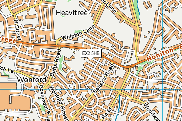 EX2 5HB map - OS VectorMap District (Ordnance Survey) EX2 5HB map - OS VectorMap District (Ordnance Survey)