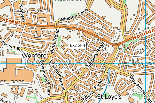 EX2 5HH map - OS VectorMap District (Ordnance Survey) EX2 5HH map - OS VectorMap District (Ordnance Survey)
