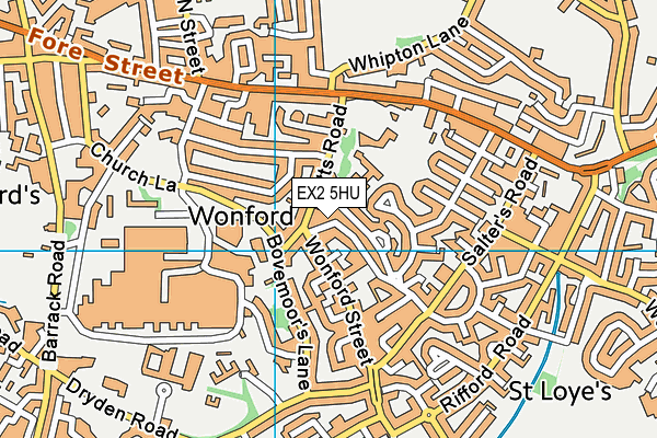 EX2 5HU map - OS VectorMap District (Ordnance Survey) EX2 5HU map - OS VectorMap District (Ordnance Survey)
