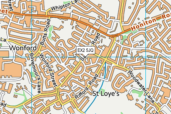 EX2 5JQ map - OS VectorMap District (Ordnance Survey) EX2 5JQ map - OS VectorMap District (Ordnance Survey)