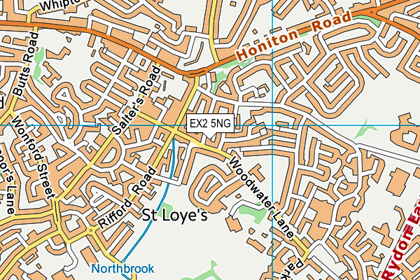 EX2 5NG map - OS VectorMap District (Ordnance Survey) EX2 5NG map - OS VectorMap District (Ordnance Survey)