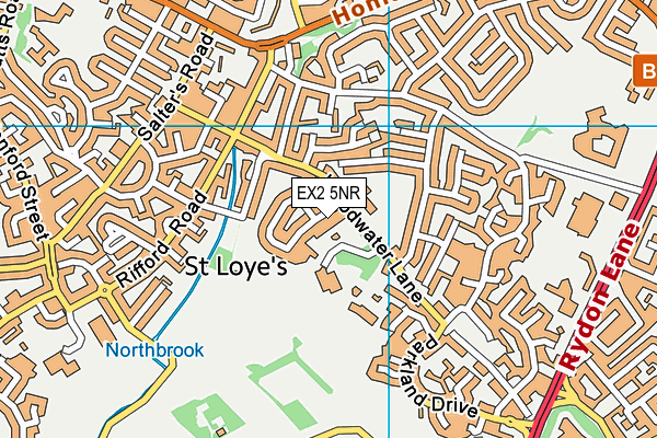 EX2 5NR map - OS VectorMap District (Ordnance Survey) EX2 5NR map - OS VectorMap District (Ordnance Survey)
