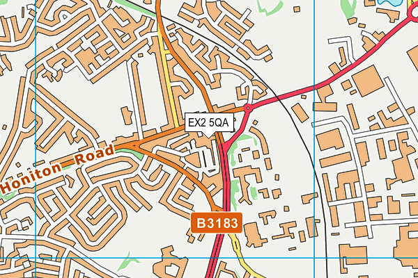 EX2 5QA map - OS VectorMap District (Ordnance Survey) EX2 5QA map - OS VectorMap District (Ordnance Survey)