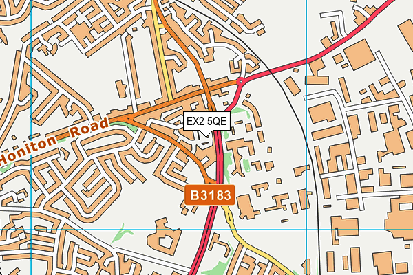 EX2 5QE map - OS VectorMap District (Ordnance Survey) EX2 5QE map - OS VectorMap District (Ordnance Survey)