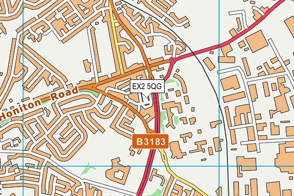 EX2 5QG map - OS VectorMap District (Ordnance Survey) EX2 5QG map - OS VectorMap District (Ordnance Survey)