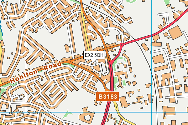 EX2 5QH map - OS VectorMap District (Ordnance Survey) EX2 5QH map - OS VectorMap District (Ordnance Survey)