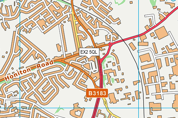 EX2 5QL map - OS VectorMap District (Ordnance Survey) EX2 5QL map - OS VectorMap District (Ordnance Survey)