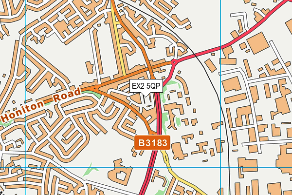 EX2 5QP map - OS VectorMap District (Ordnance Survey) EX2 5QP map - OS VectorMap District (Ordnance Survey)