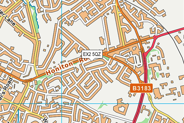 EX2 5QZ map - OS VectorMap District (Ordnance Survey) EX2 5QZ map - OS VectorMap District (Ordnance Survey)