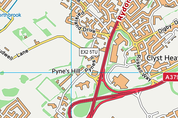 EX2 5TU map - OS VectorMap District (Ordnance Survey) EX2 5TU map - OS VectorMap District (Ordnance Survey)