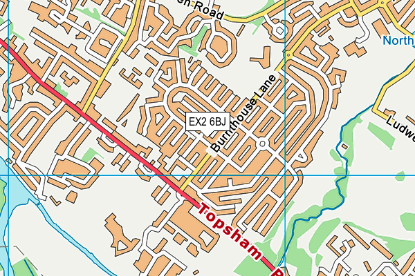 EX2 6BJ map - OS VectorMap District (Ordnance Survey) EX2 6BJ map - OS VectorMap District (Ordnance Survey)