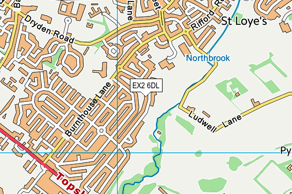 EX2 6DL map - OS VectorMap District (Ordnance Survey) EX2 6DL map - OS VectorMap District (Ordnance Survey)