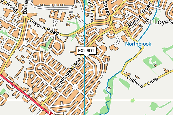 EX2 6DT map - OS VectorMap District (Ordnance Survey) EX2 6DT map - OS VectorMap District (Ordnance Survey)