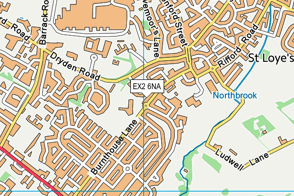 EX2 6NA map - OS VectorMap District (Ordnance Survey) EX2 6NA map - OS VectorMap District (Ordnance Survey)